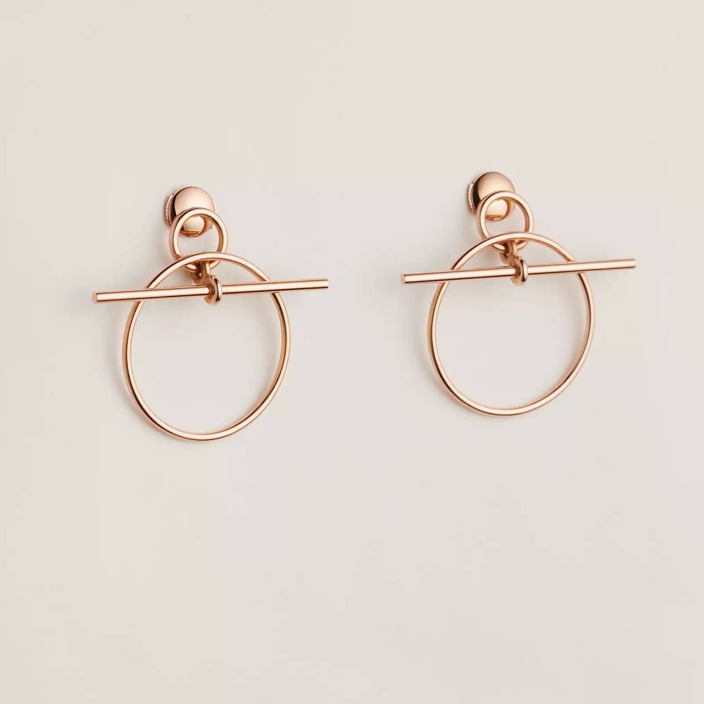 HERMESHホワイトローズゴールドイヤリング 商品分類：Gold jewelry | We Love Hermes Web
